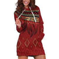 Aotearoa Maori Waikato Tainui Iwi Hoodie Dress Korowai Tukutuku Kaokao Motifs