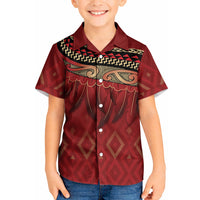 Aotearoa Maori Waikato Tainui Iwi Kid Hawaiian Shirt Korowai Tukutuku Kaokao Motifs