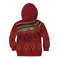 Aotearoa Maori Waikato Tainui Iwi Kid Hoodie Korowai Tukutuku Kaokao Motifs