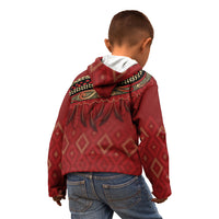 Aotearoa Maori Waikato Tainui Iwi Kid Hoodie Korowai Tukutuku Kaokao Motifs