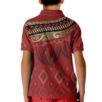 Aotearoa Maori Waikato Tainui Iwi Kid Polo Shirt Korowai Tukutuku Kaokao Motifs