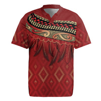 Aotearoa Maori Waikato Tainui Iwi Rugby Jersey Korowai Tukutuku Kaokao Motifs