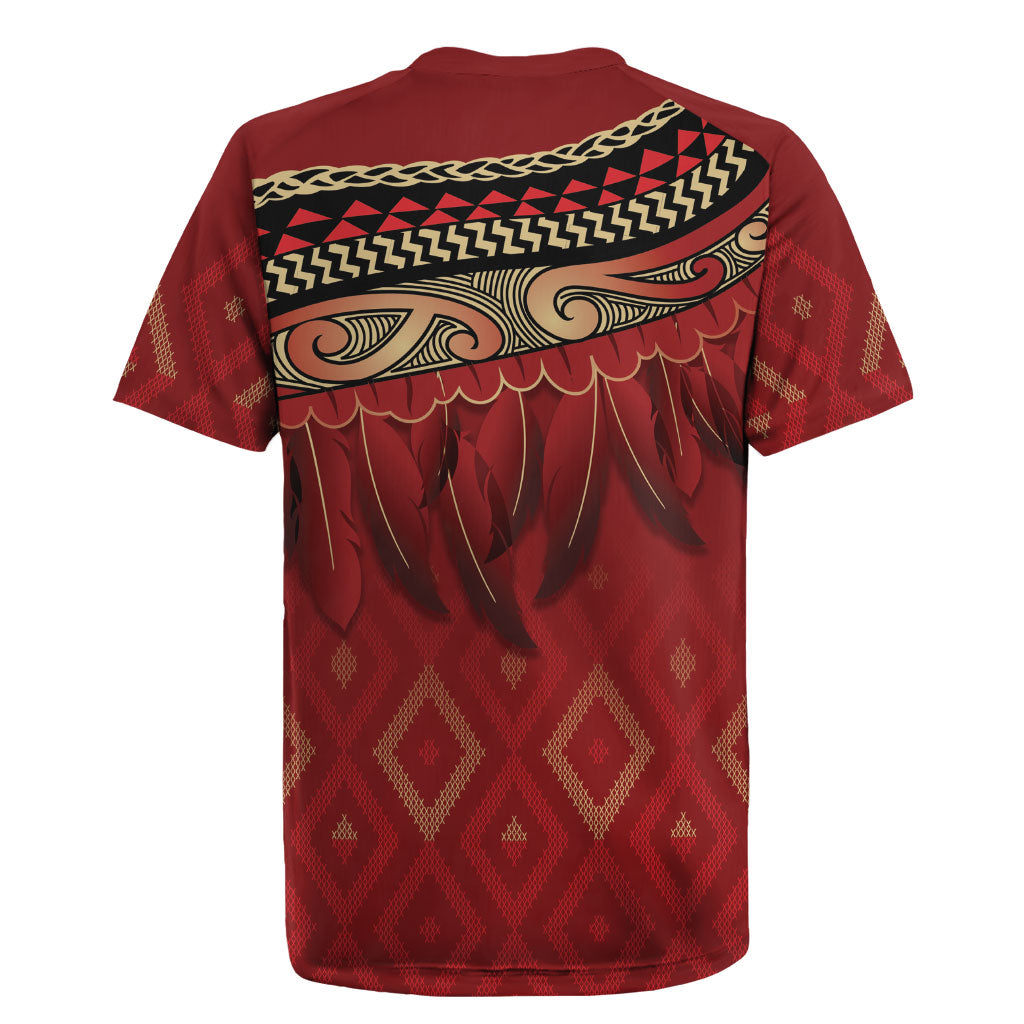 Aotearoa Maori Waikato Tainui Iwi Rugby Jersey Korowai Tukutuku Kaokao Motifs