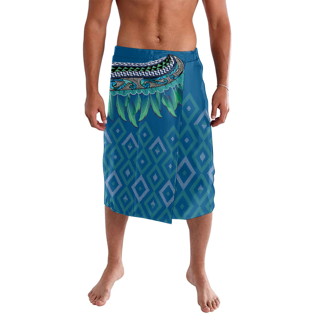 Aotearoa Maori Ngati Kahungunu Iwi Paua Blue Lavalava Korowai Tukutuku Kaokao Motifs