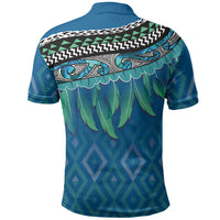 Aotearoa Maori Ngati Kahungunu Iwi Paua Blue Polo Shirt Korowai Tukutuku Kaokao Motifs