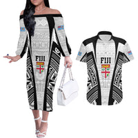 personalised-fiji-rugby-couples-matching-off-the-shoulder-long-sleeve-dress-and-hawaiian-shirt-2023-world-cup-history-makers-white-ver