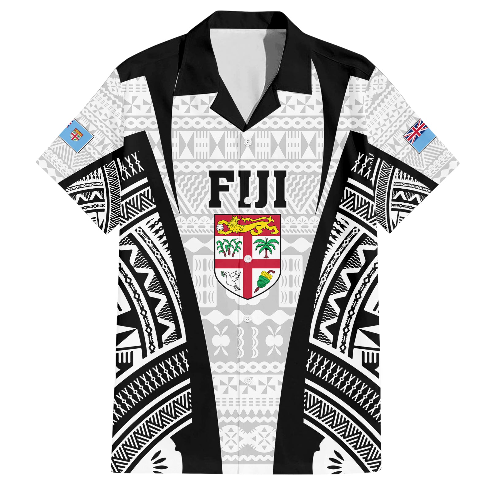 Personalised Fiji Rugby Hawaiian Shirt 2023 World Cup History Makers - White Ver LT7 White - Polynesian Pride