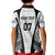 Personalised Fiji Rugby Kid Polo Shirt 2023 World Cup History Makers - White Ver LT7 - Polynesian Pride