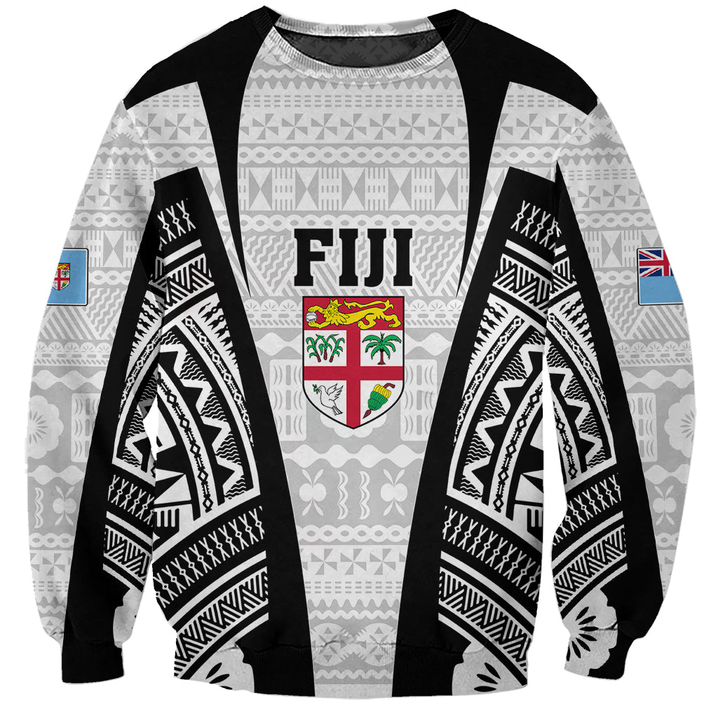 Personalised Fiji Rugby Sweatshirt 2023 World Cup History Makers - White Ver LT7 Unisex White - Polynesian Pride