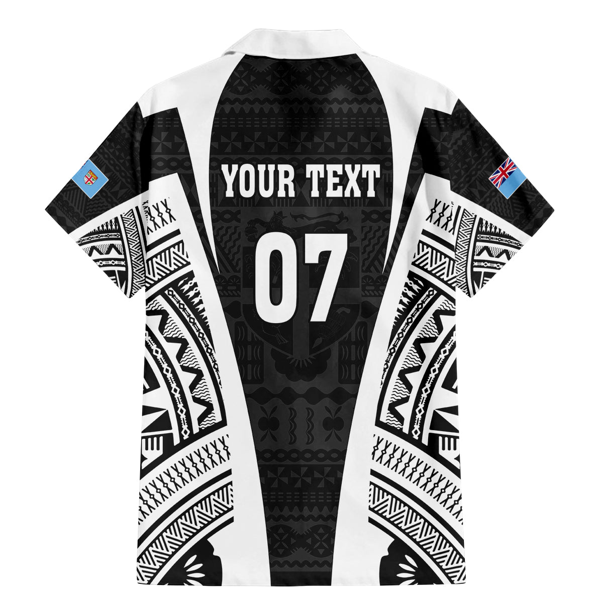 personalised-fiji-rugby-family-matching-mermaid-dress-and-hawaiian-shirt-2023-world-cup-history-makers-black-ver