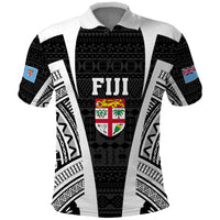 Personalised Fiji Rugby Polo Shirt 2023 World Cup History Makers - Black Ver LT7 Black - Polynesian Pride