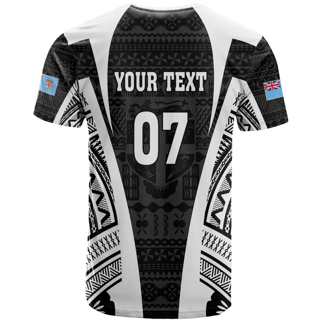 Personalised Fiji Rugby T Shirt 2023 World Cup History Makers - Black Ver LT7 - Polynesian Pride