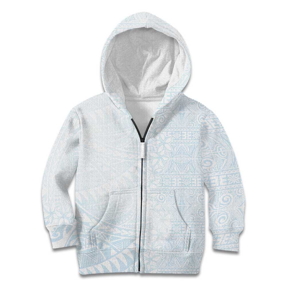 White Sunday Kid Hoodie Plumeria Tatau Mix Tapa