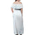 White Sunday Off Shoulder Maxi Dress Plumeria Tatau Mix Tapa
