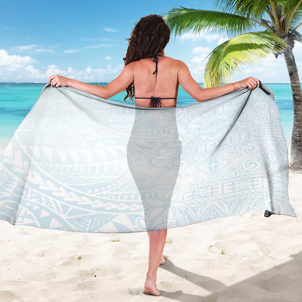 White Sunday Sarong Plumeria Tatau Mix Tapa