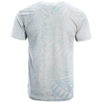 White Sunday T Shirt Plumeria Tatau Mix Tapa