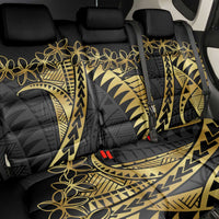 Polynesia Back Car Seat Cover Black & Gold Fancy Plumeria LT7 - Polynesian Pride