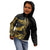 Polynesia Kid Hoodie Black & Gold Fancy Plumeria