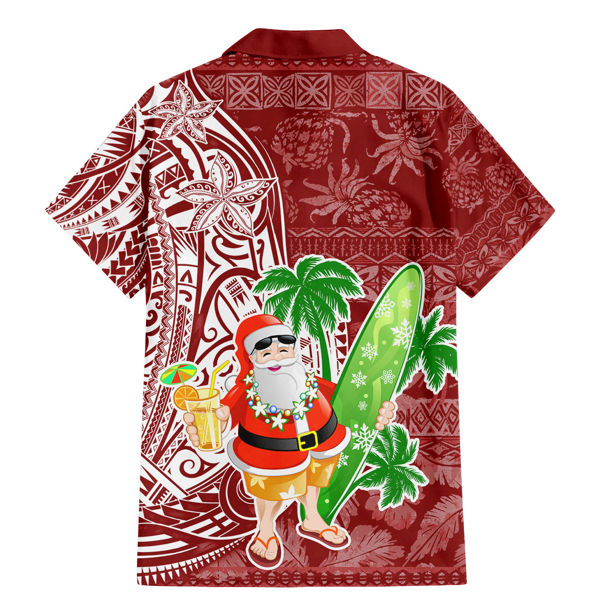 Hawaii Christmas Mele Kalikimaka Family Matching Mermaid Dress and Hawaiian Shirt Santa Claus LT7 - Polynesian Pride
