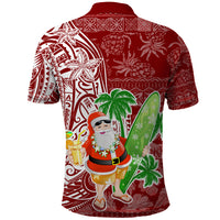 Hawaii Christmas Mele Kalikimaka Polo Shirt Santa Claus LT7 - Polynesian Pride