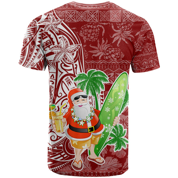 Hawaii Christmas Mele Kalikimaka T Shirt Santa Claus LT7
