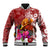 Papua New Guinea Christmas Baseball Jacket Bird-of-Paradise Special LT7 Unisex Red - Polynesian Pride