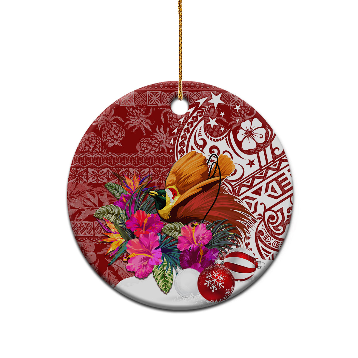 Papua New Guinea Christmas Ceramic Ornament Bird-of-Paradise Special LT7 - Polynesian Pride