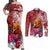 Papua New Guinea Christmas Couples Matching Off Shoulder Maxi Dress and Long Sleeve Button Shirt Bird-of-Paradise Special LT7 Red - Polynesian Pride