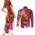 Papua New Guinea Christmas Couples Matching Short Sleeve Bodycon Dress and Long Sleeve Button Shirt Bird-of-Paradise Special LT7 - Polynesian Pride