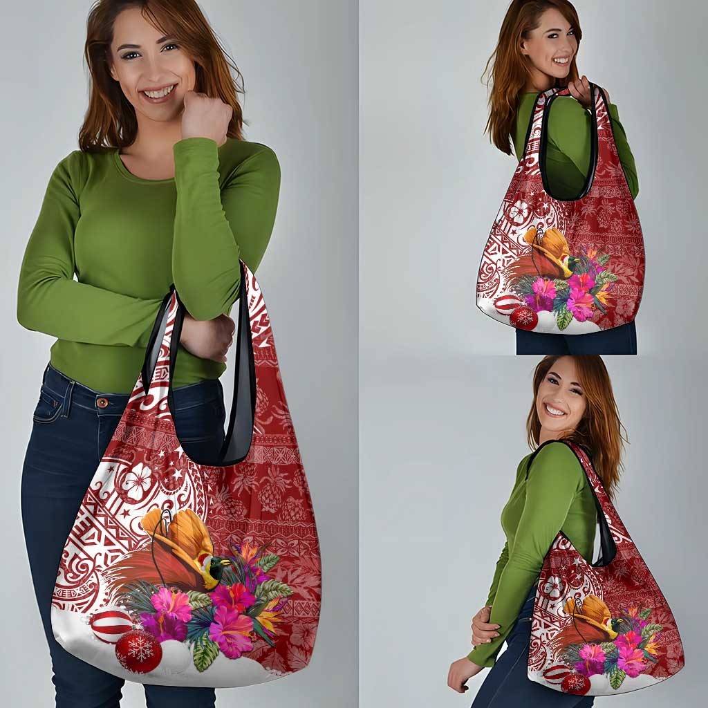 Papua New Guinea Christmas Grocery Bag Bird-of-Paradise Special