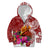 Papua New Guinea Christmas Kid Hoodie Bird-of-Paradise Special LT7 Zip Hoodie Red - Polynesian Pride