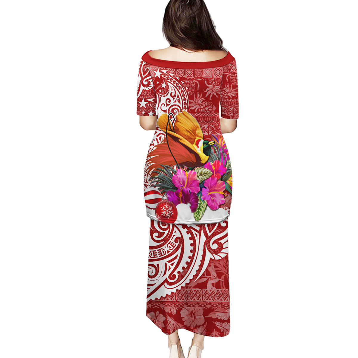 Papua New Guinea Christmas Puletasi Bird-of-Paradise Special LT7 - Polynesian Pride