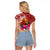 Papua New Guinea Christmas Raglan Cropped T Shirt Bird-of-Paradise Special LT7 - Polynesian Pride