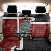 Personalised New Zealand Maori Christmas Back Car Seat Cover Xmas Fern Mix Kowhawhai