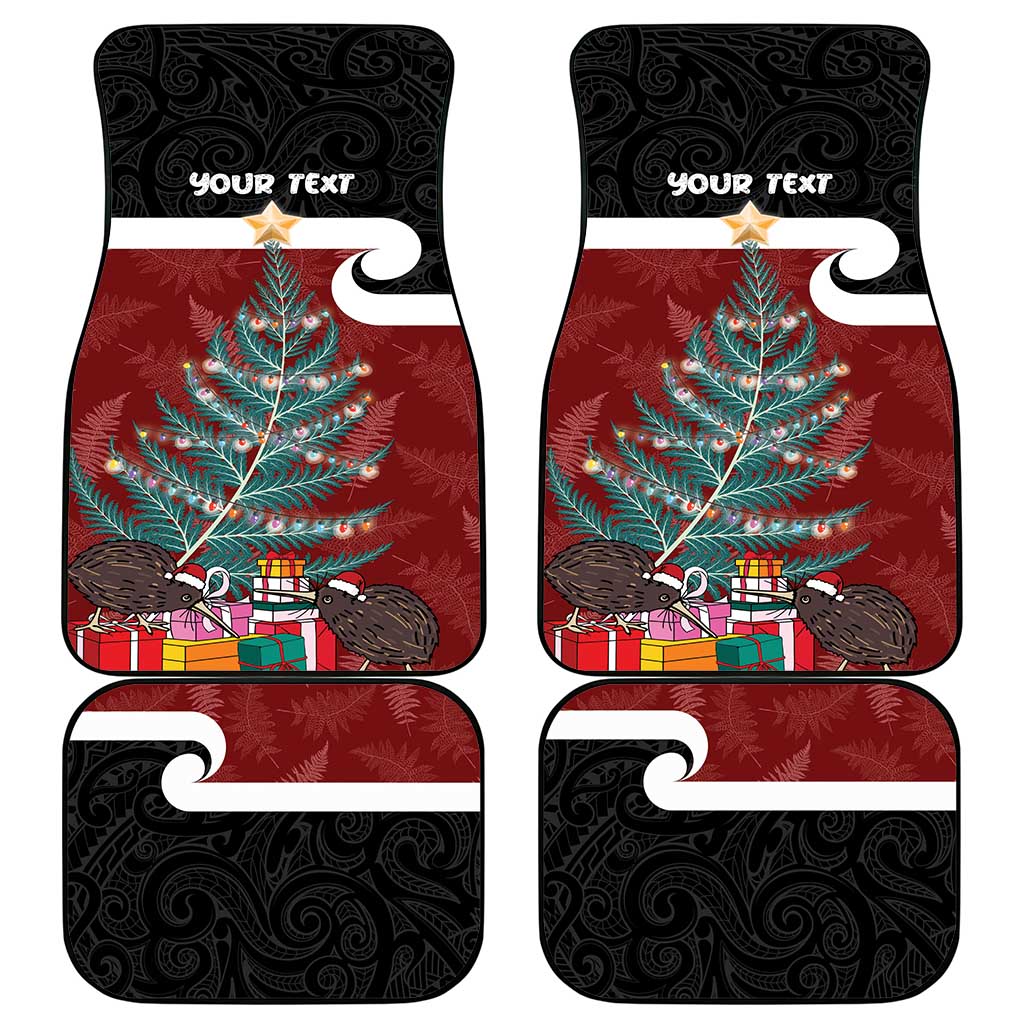 Personalised New Zealand Maori Christmas Car Mats Xmas Fern Mix Kowhawhai