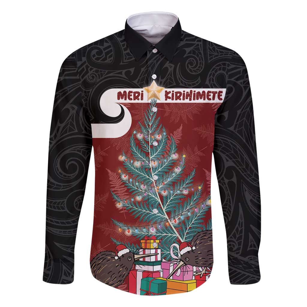 Personalised New Zealand Maori Christmas Family Matching Summer Maxi Dress and Hawaiian Shirt Xmas Fern Mix Kowhawhai