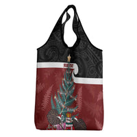 Personalised New Zealand Maori Christmas Grocery Bag Xmas Fern Mix Kowhawhai
