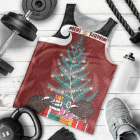 Personalised New Zealand Maori Christmas Men Tank Top Xmas Fern Mix Kowhawhai