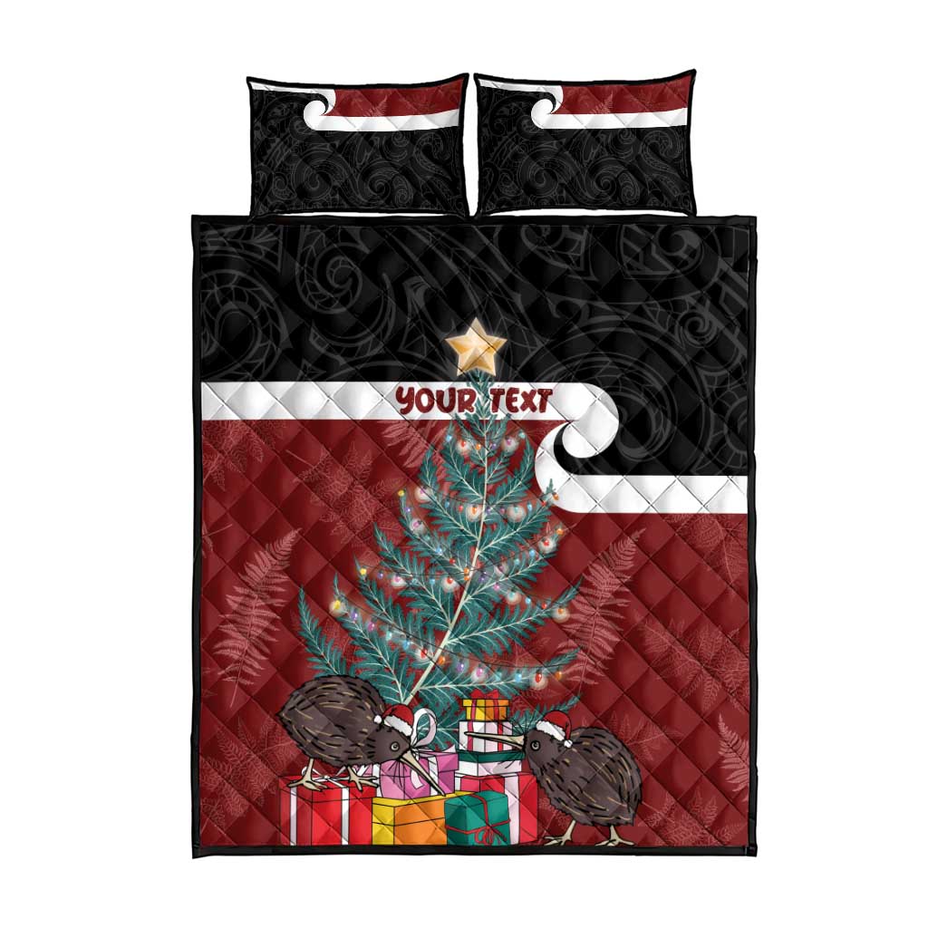 Personalised New Zealand Maori Christmas Quilt Bed Set Xmas Fern Mix Kowhawhai