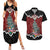 Personalised New Zealand Christmas Couples Matching Summer Maxi Dress and Hawaiian Shirt Xmas Fern and Kiwi Birds