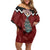 Personalised New Zealand Christmas Family Matching Off Shoulder Short Dress and Hawaiian Shirt Xmas Fern and Kiwi Birds