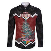 Personalised New Zealand Christmas Family Matching Short Sleeve Bodycon Dress and Hawaiian Shirt Xmas Fern and Kiwi Birds