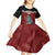 Personalised New Zealand Christmas Kid Short Sleeve Dress Xmas Fern and Kiwi Birds