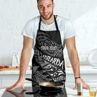 Aotearoa Personalized Lawn Bowls Maori Apron New Zealand Black Tribal Silver Fern - Polynesian Pride