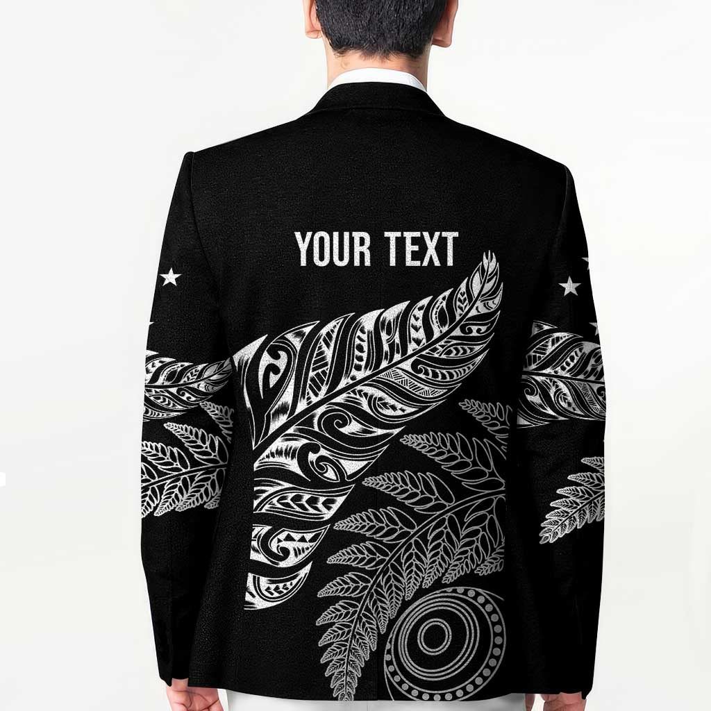 Aotearoa Personalized Lawn Bowls Maori Blazer New Zealand Black Tribal Silver Fern - Polynesian Pride
