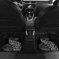 Aotearoa Personalized Lawn Bowls Maori Car Mats New Zealand Black Tribal Silver Fern - Polynesian Pride