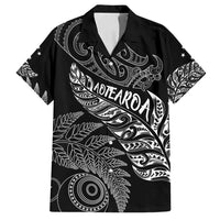 Aotearoa Personalized Lawn Bowls Maori Family Matching Tank Maxi Dress and Hawaiian Shirt New Zealand Black Tribal Silver Fern - Polynesian Pride