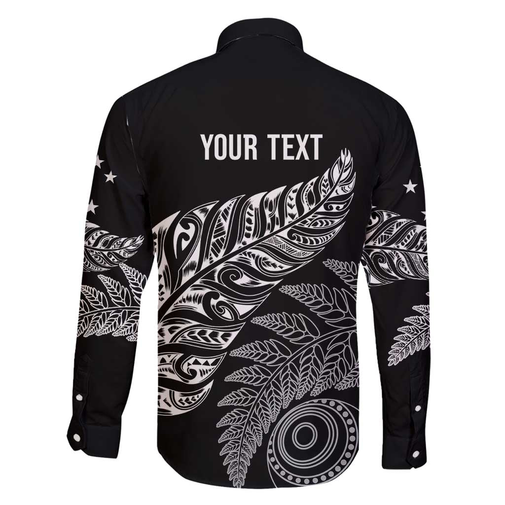 Aotearoa Personalized Lawn Bowls Maori Family Matching Tank Maxi Dress and Hawaiian Shirt New Zealand Black Tribal Silver Fern - Polynesian Pride