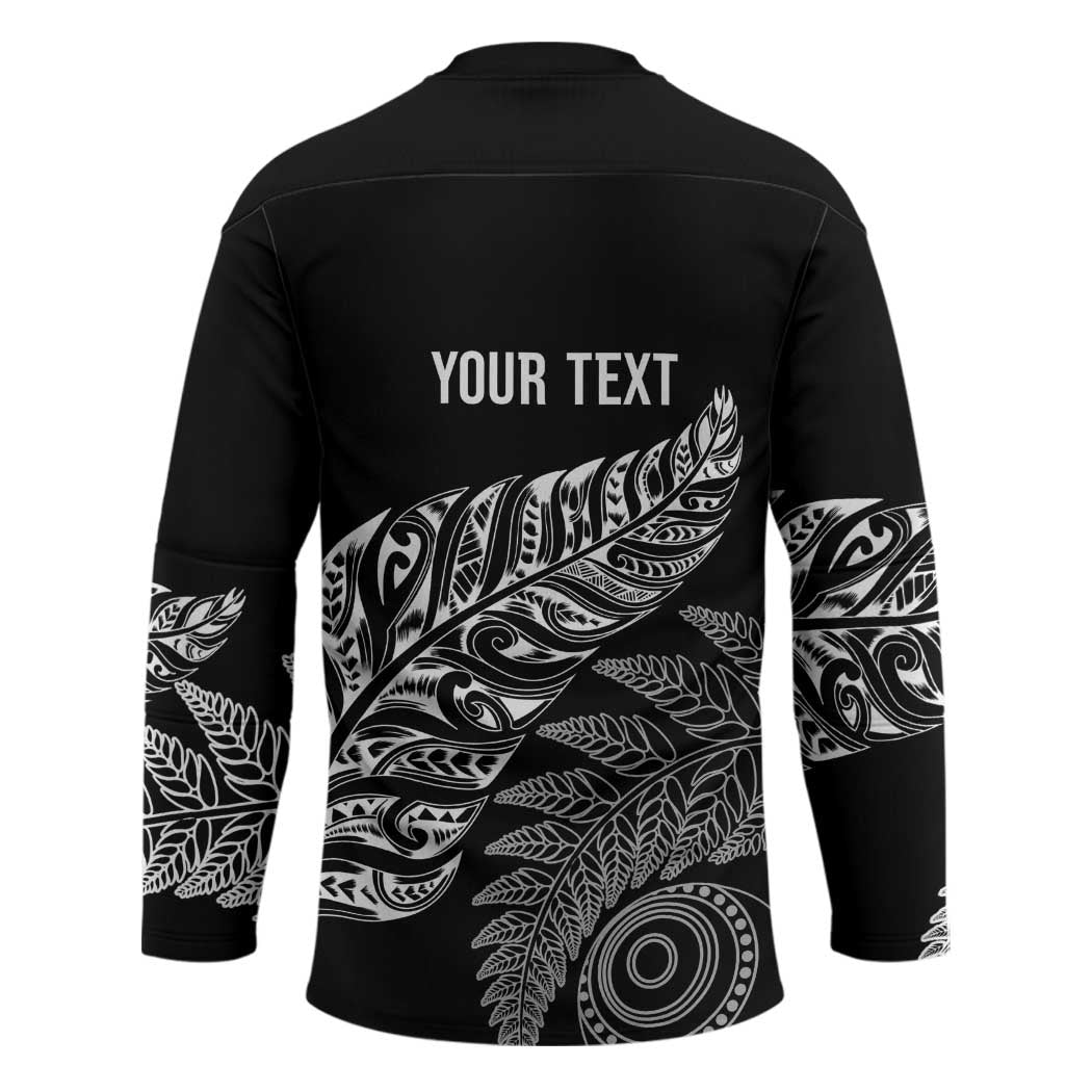 Aotearoa Personalized Lawn Bowls Maori Hockey Jersey New Zealand Black Tribal Silver Fern - Polynesian Pride