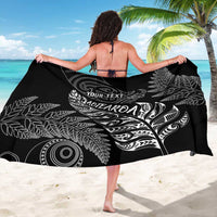 Aotearoa Personalized Lawn Bowls Maori Sarong New Zealand Black Tribal Silver Fern - Polynesian Pride